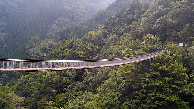 Umenoki Todoro Park (梅の木轟公園) Suspension Bridge in Yatsushiro City, Kumamoto Prefecture