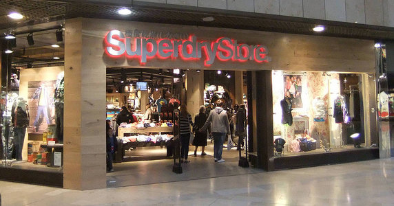 A Superdry shop in Peterborough in the UK