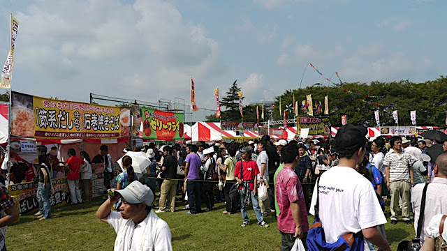Booths at the 2010 B-1 Grand Prix at Atsugi in Kanagawa Prefecture