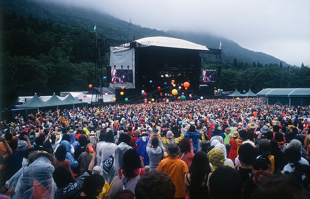 A sea of people at Fuji Rock Festival’s Green Stage
