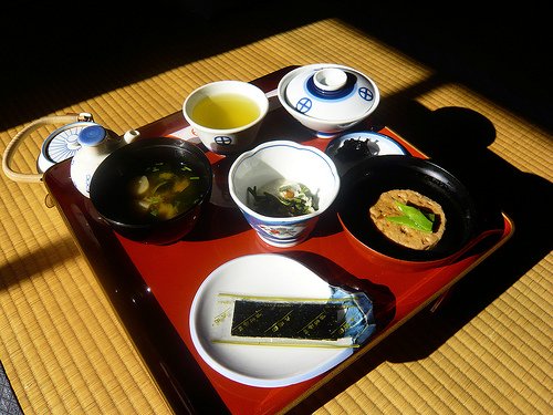 A Japanese-style breakfast