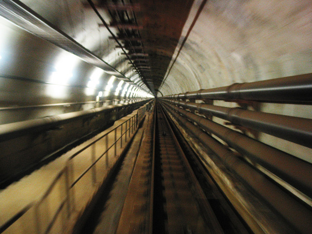 The Tappi Shako funicular railway that leads to the Seikan Tunnel