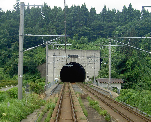 The entrance to the Seikan Tunnel from the Honshu side